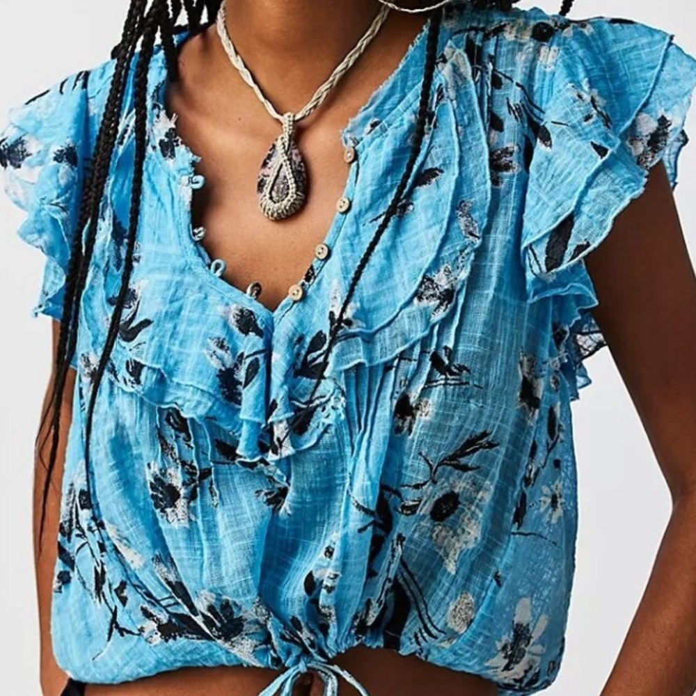 FREE PEOPLE Naya Printed Top NWT sz XL